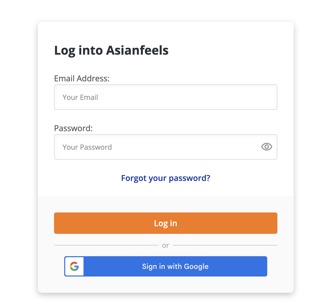 Loggining to Asianfeels